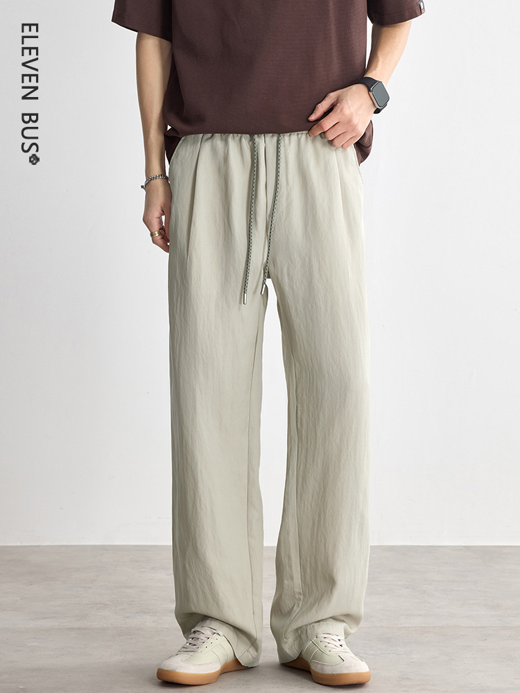 2026 Tencel Lyocell Casual Pants for Men, New Spring and Summer Style, Loose Wide-Leg Straight Versatile Outdoor Casual Long Pants for Men