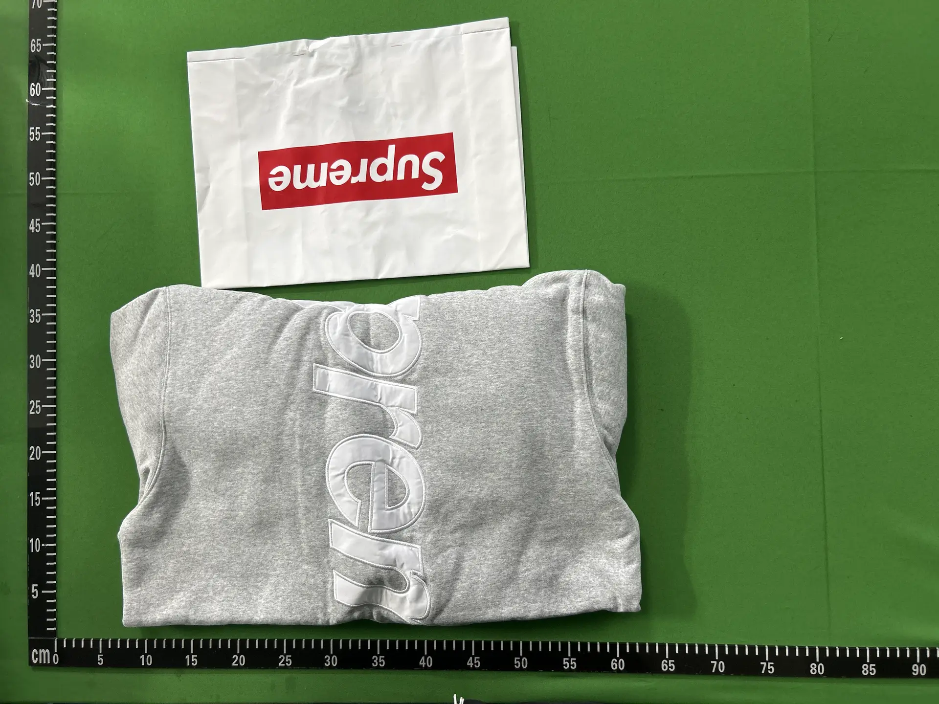 Supreme Grey Letter Print Hoodie