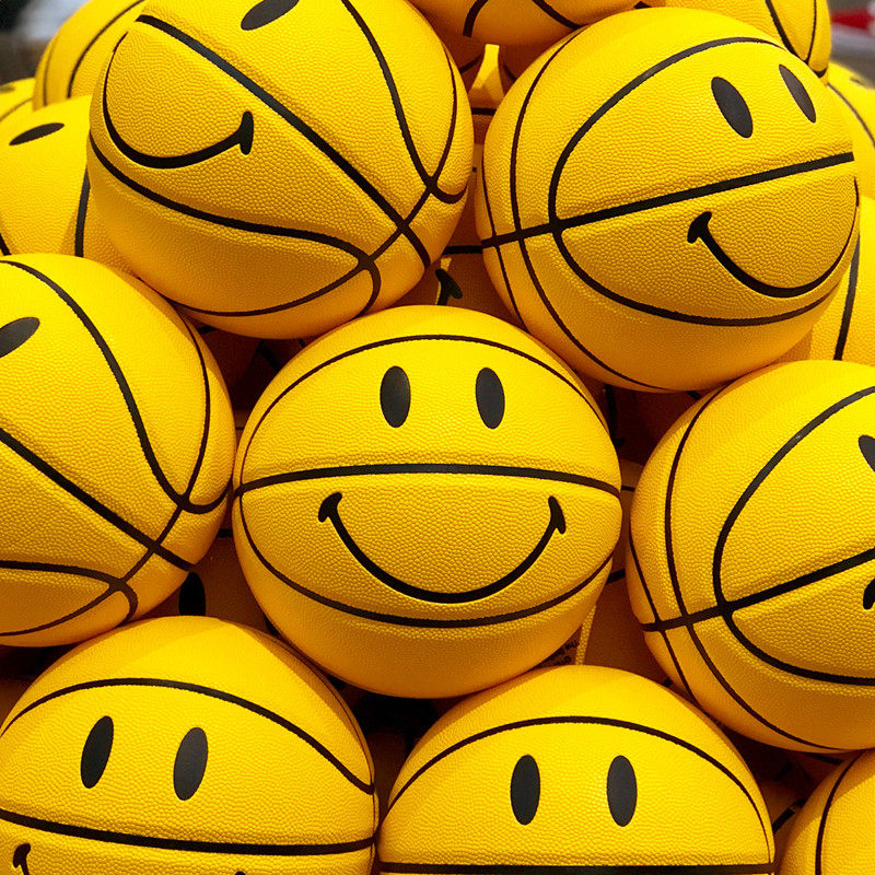 Dime Basketball Research Institute Yellow Smiley Basketball Pink Basketball Size 7 Basketball Size 6 Pu Basketball Map Earth QC-foto van TAOBAO op Qualit.ly