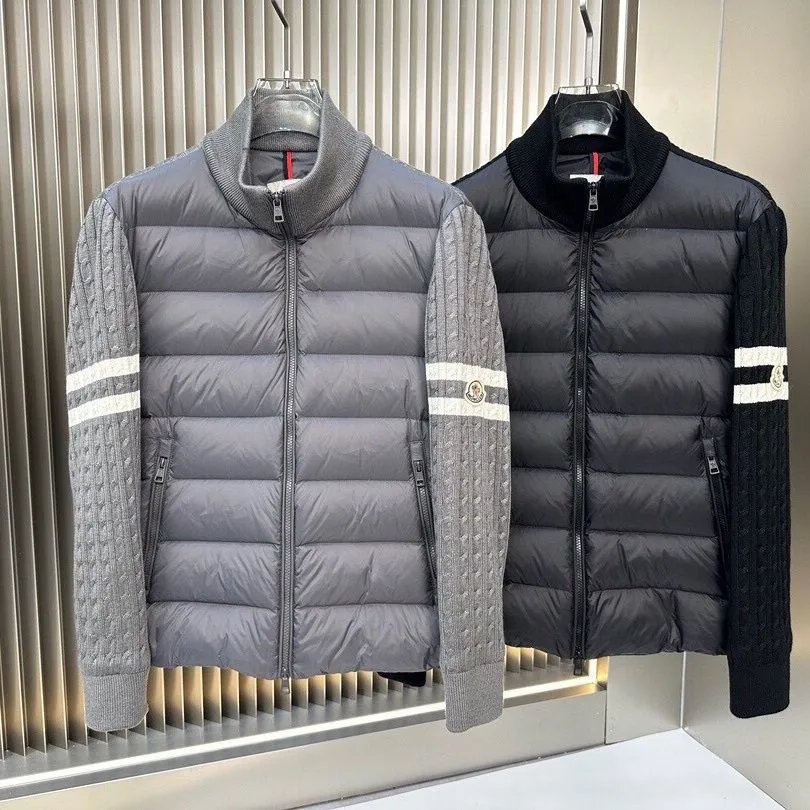 Moncler Puffer Jacket with Knit Sleeves