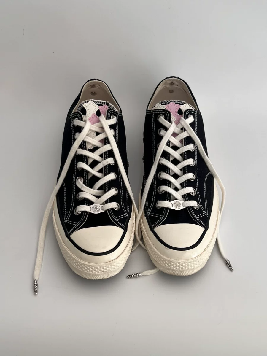 Remake Custom Cross-Stitch Leather Eyelet Buckle Versatile Non-Slip Wear-Resistant Low-Top Canvas Shoes Unisex