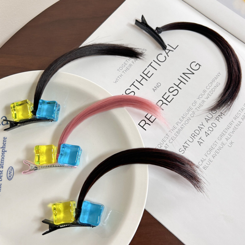 Funny Dummy Hair Clip Female Anime cos Wig Small Braid Side Bangs Duckbill Clip Cute Top Clip Hair Clip