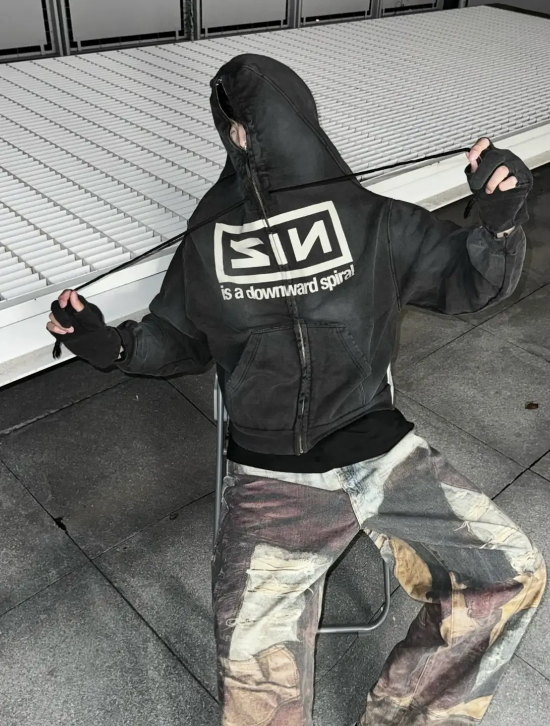 Nine Inch Nails Spiral Zip Hoodie