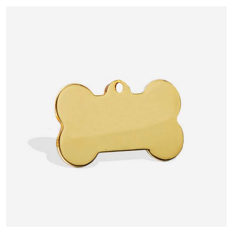 Casual Medium Zinc Alloy Dog Tag Bone Shape Pet Necklace Collar Pendant Jewelry Anti-Lost Engraving Identity