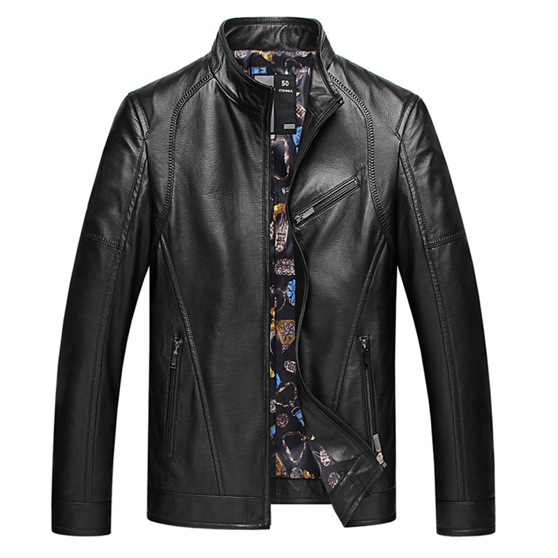 Autumn New Leather Jacket Men's Leather Coat Gentleman Casual Genuine Leather Jacket High-End Business Jacket Men's Thin Style