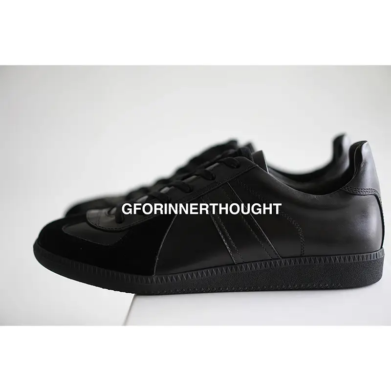 G for Innerthought Men's Full Cowhide Hand-Stitched Low Ankle German Training Shoes
