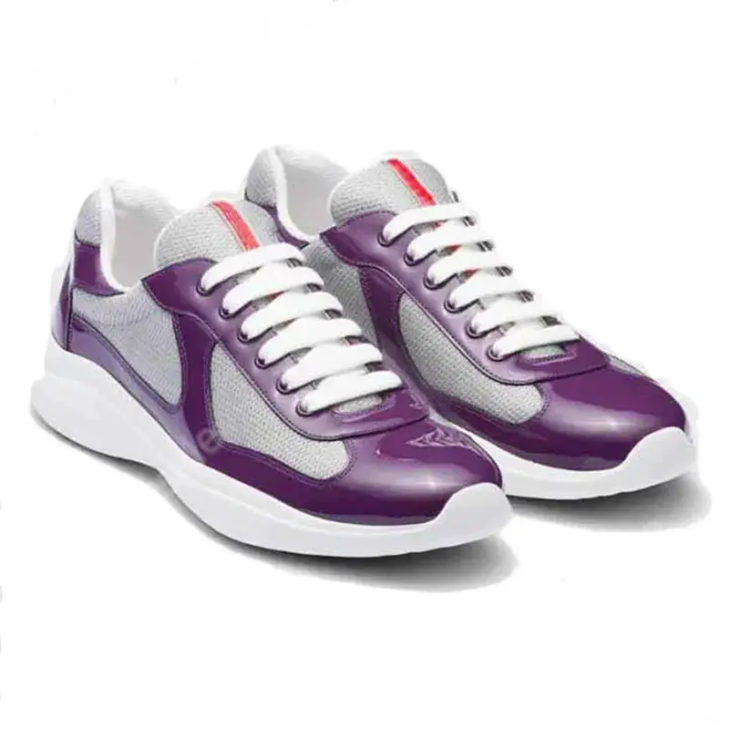 in stock New Men's Shoes Autumn Low-top Genuine Leather Breathable Casual Round-toe Mesh Patent Leather Solid Color Lace-up sneaker