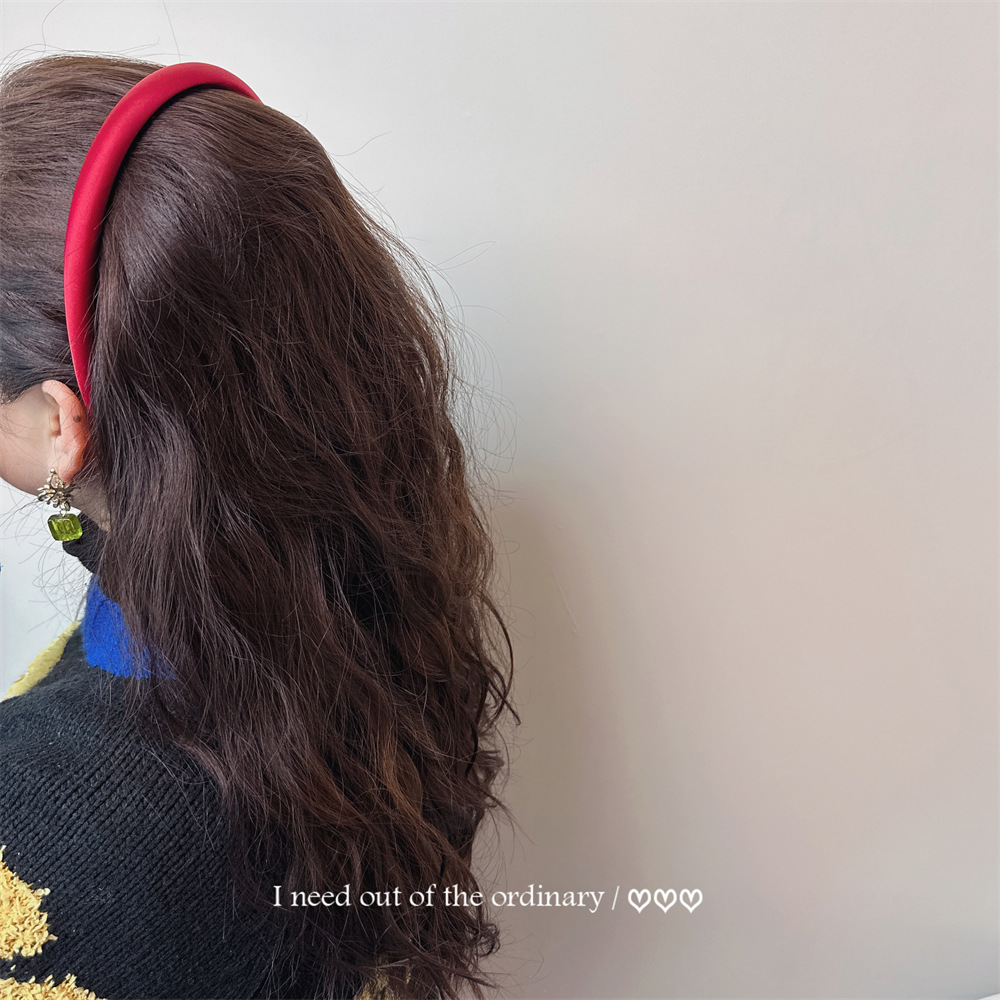 Multi-Color South Korea retro Court color mercerized satin surface high-grade super comfortable all-match sweet girl thin headband