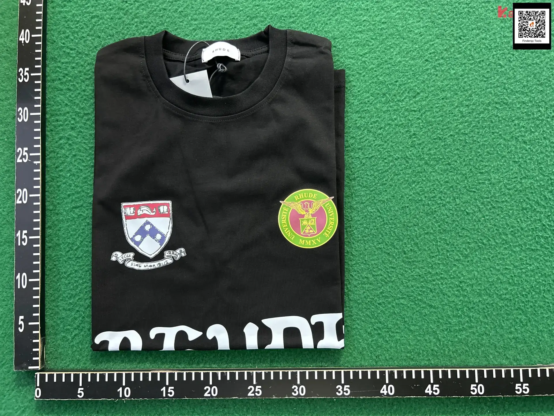 RH Limited Letter Print Heavyweight Short-sleeved T-shirt Letter Men and Women Casual Loose Round Neck American Retro Trendy Brand