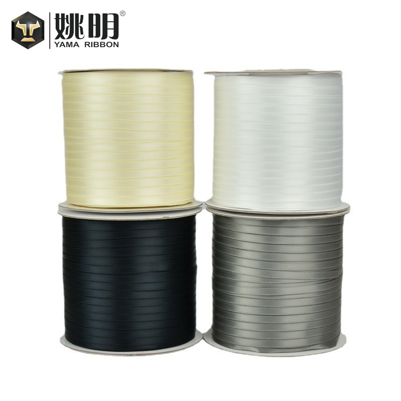 Yao Ming Clothing Ear-Hanging Strap Single-Sided Satin Ribbon 5mm Bookmark String Polyester Ribbon Classic Style