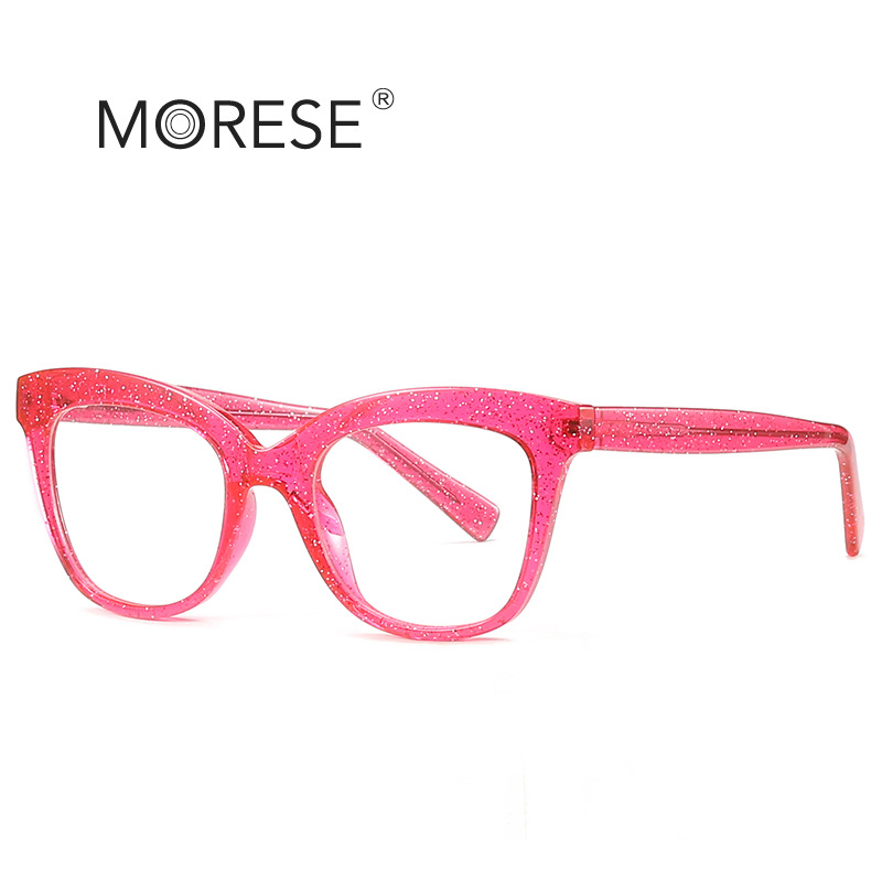 Cross-border eBAY frame glasses fashion glitter tr90 glasses CP spring pin anti-blue light flat mirror female 2017