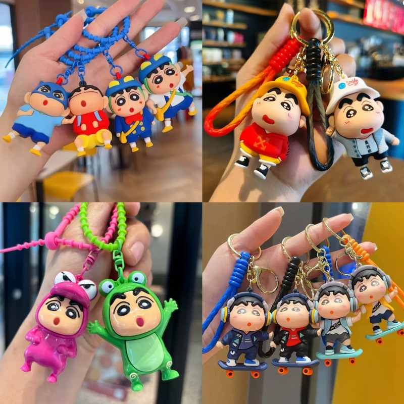 Cartoon Crayon Shin-Chan Series Keychain, Backpack Pendant, Couple Car Accessories, Keychain, Doll Machine Wholesale