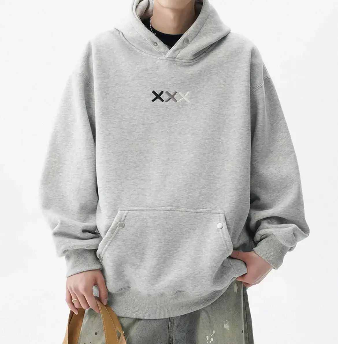 L18628-15L American High Street Heavy Hoodie Men's Autumn/Winter New Ins Trendy Brand Loose Top