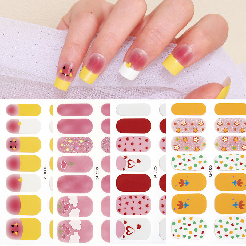 Zhengxiang Internet Celebrant Flower Love Nail Stickers Red Riding Book Rainbow Nail Stickers Custom Nail Stickers Full Stickers