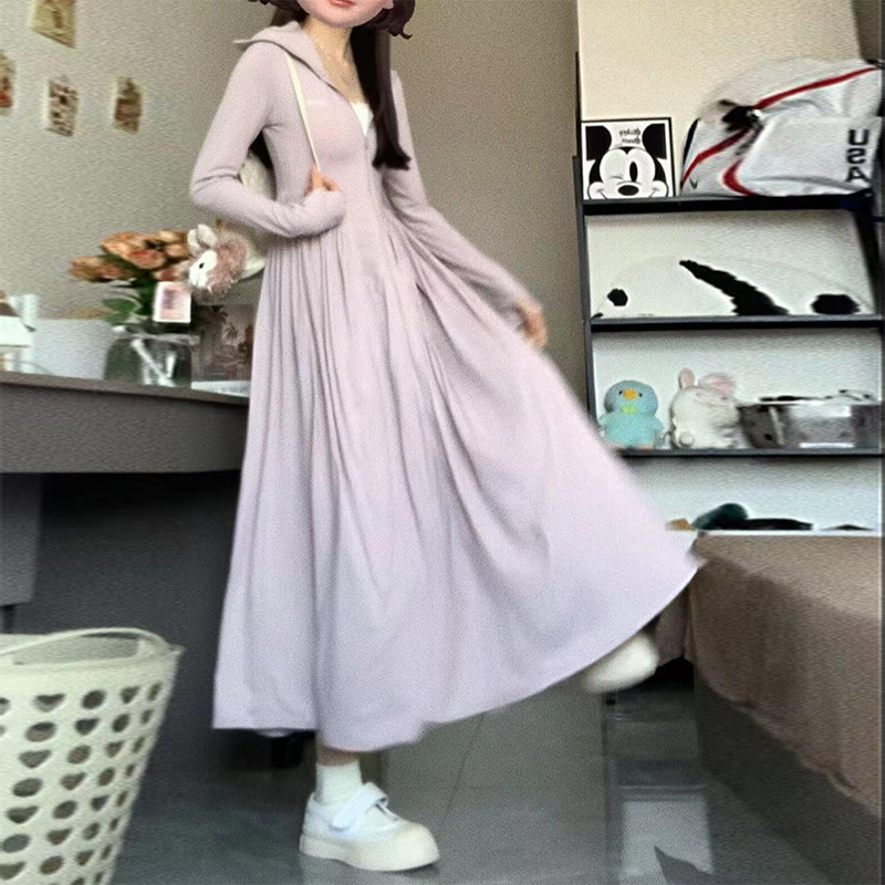 Long Sun Protection Clothing, Full-Body Sun Protection Dress for Women, Summer 2026 New Style, Waist-Cinching Ice Silk Thin Sun Protection Clothing, Slim-Fit Jacket