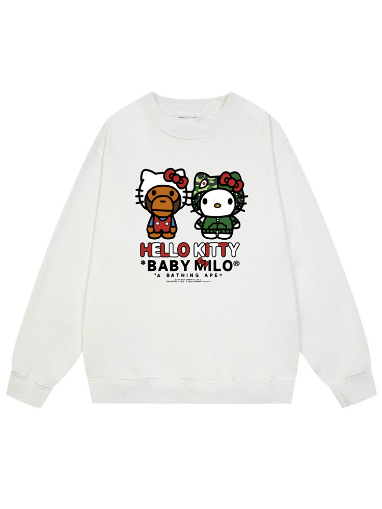 Cross-Border Wholesale Supply of Export Trendy Brand Heavyweight Bape Ape Head Round Neck Sweatshirt Shark Long-Sleeved Jacket 15