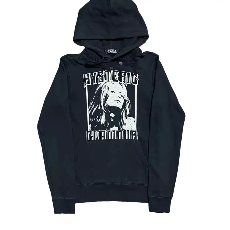 Hysteric Glamour hysterical portrait printed long sleeved hooded sweatshirt for both men and women