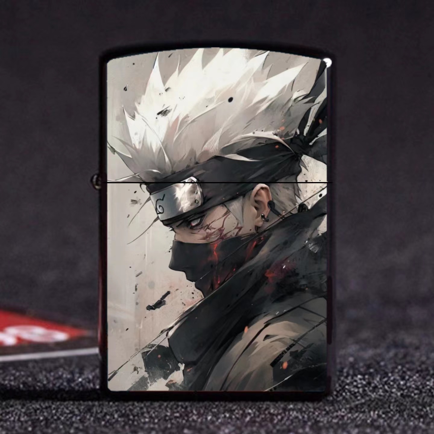 Naruto Kerosene Lighter Animation Kakashi Naruto Internet Red Explosions Windproof Lighter Shake Voice on behalf of the hair single