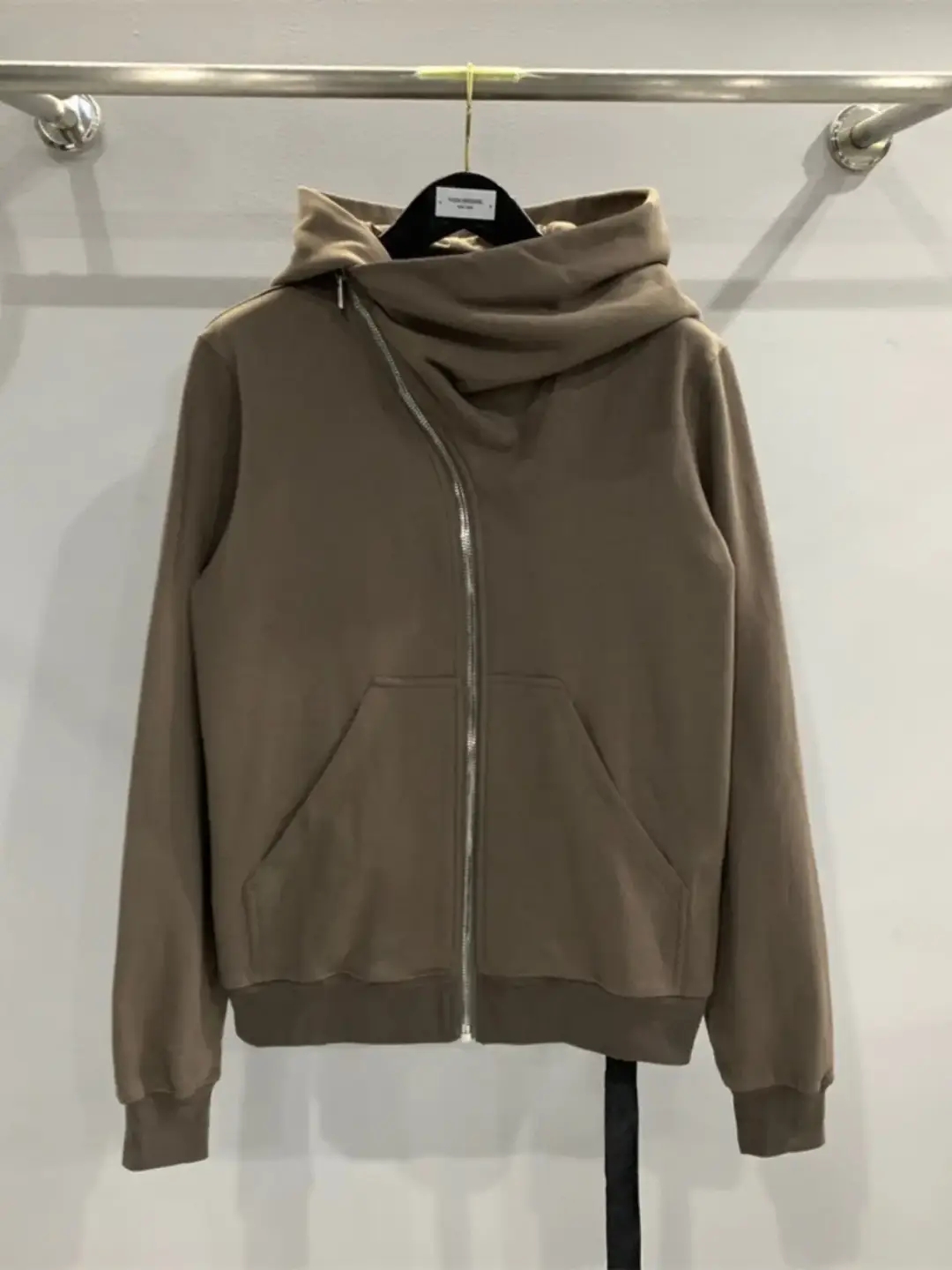 Dark Pioneer Ro Style Wizard Hat Hooded Sweatshirt Jacket for Men and Women, Autumn and Winter Diagonal Zipper Cardigan Fleece Ribbon Hoodie