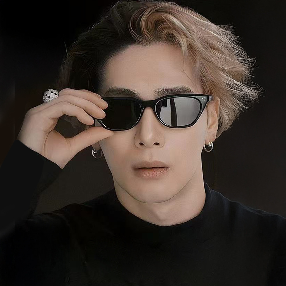 New Triangular Cat-Eye Gm Sunglasses for Men, High-End Retro Style, Anti-Uv, Women's Sunglasses