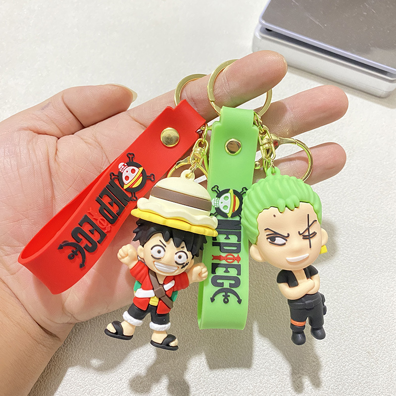 Luffy Solon Saab One Piece Keychain Cartoon Doll Keychain Bag Pendant Couple Small Gift Wholesale
