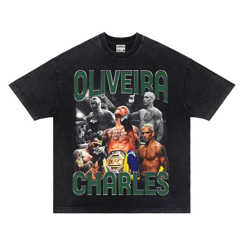 200g fabric cotton T European code Ufc Oliveira Oliveira short sleeve vintage boxer