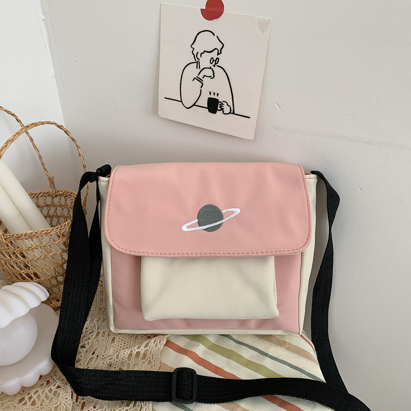 ins Small Bag Women's 2021 New Arrival Trendy Korean-style Single-shoulder Crossbody Bag All-match Student Harajuku ulzzang Canvas Bag