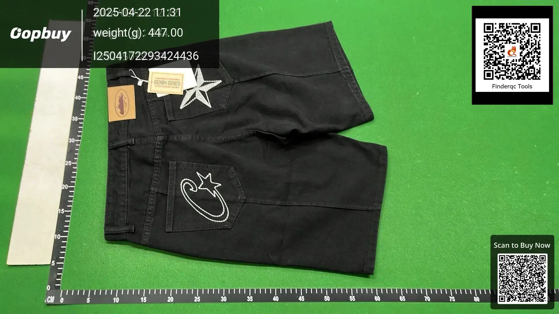 Corteiz Alcatraz Alcatraz Jeans Pants Star Embroidered High Street Shorts Casual Shorts