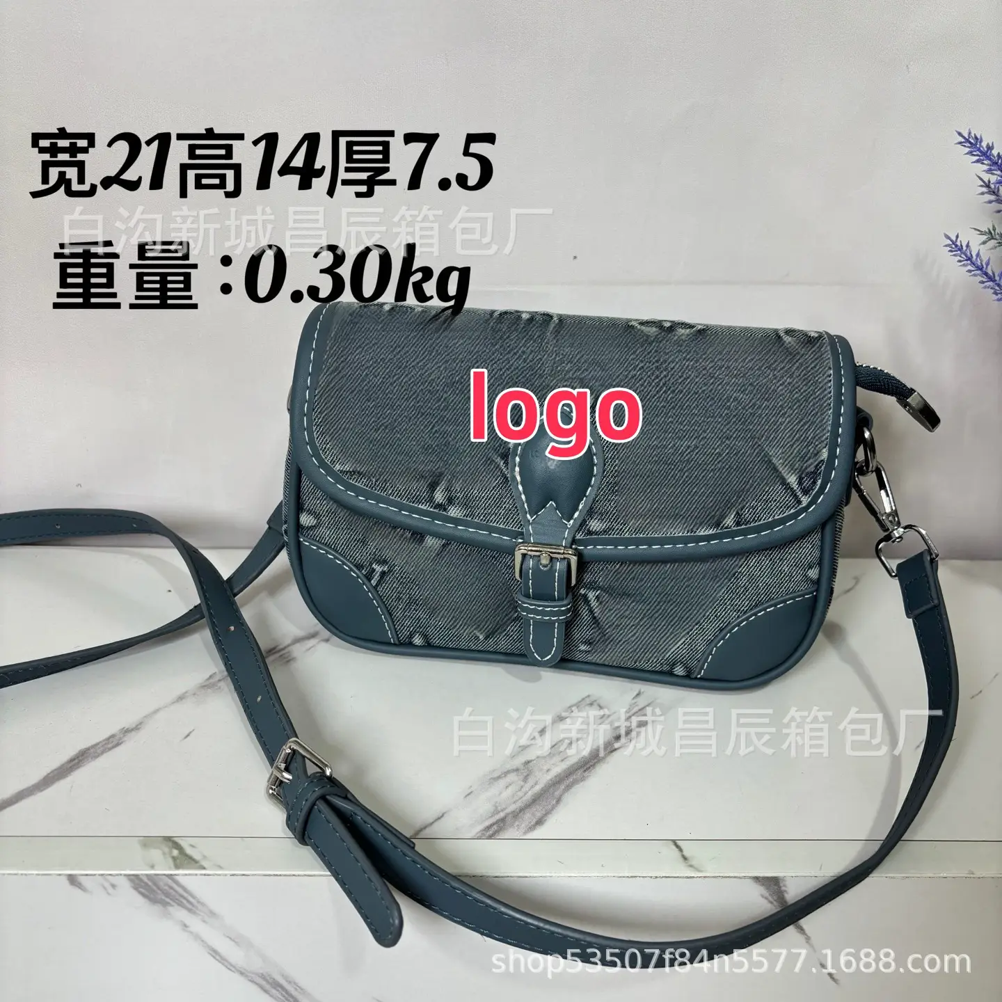 包包女法棍包2025欧美复古牛仔斜挎包潮流牛仔单肩包经典驴家复古