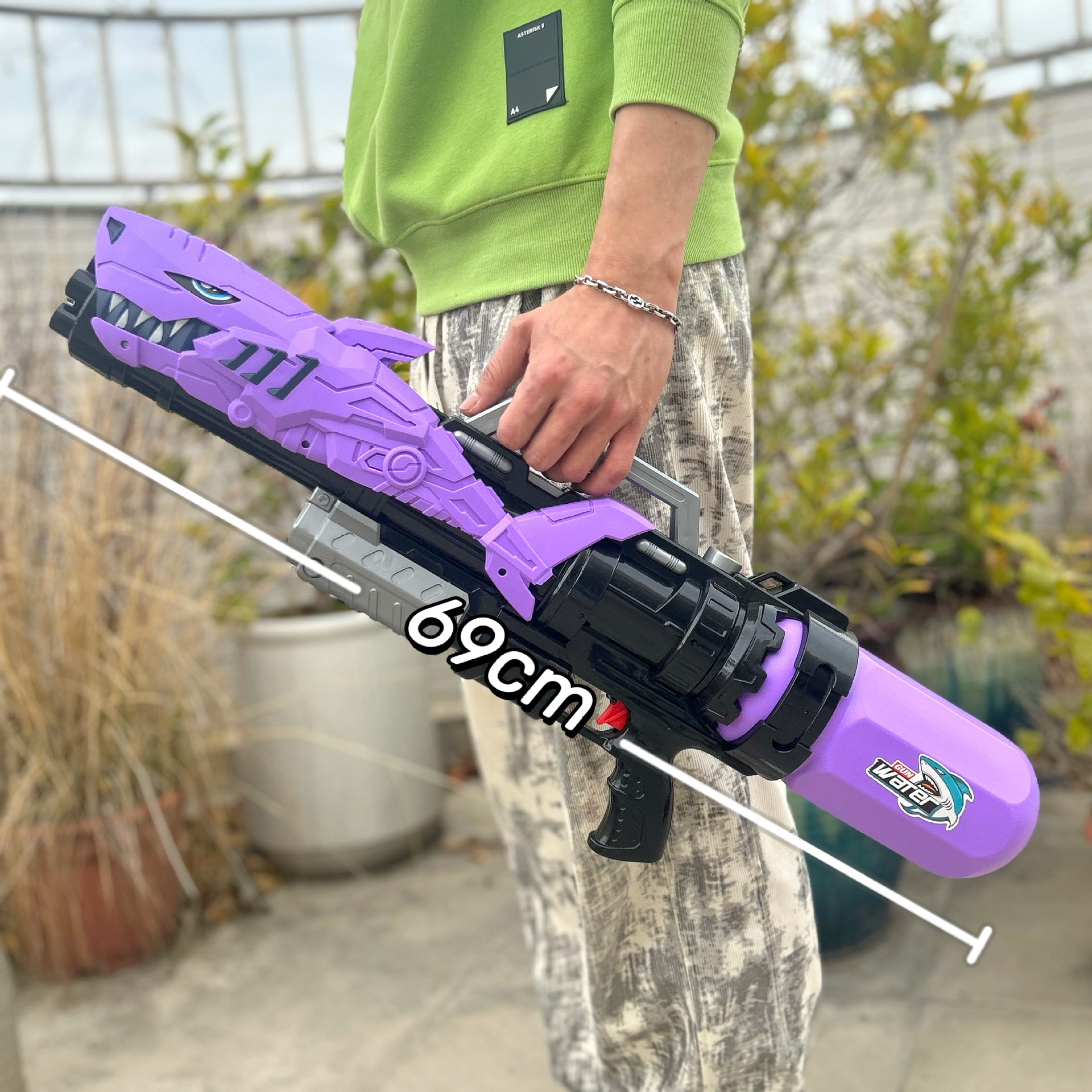 Oversized Boy's Large Capacity Water Gun Toy Adult Children's High Pressure Pull-out Water Gun Parent-Child Interactive Toy