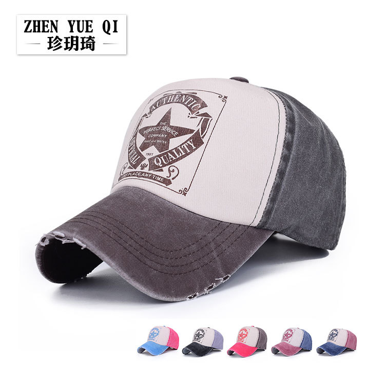 Hat wholesale Korean fashion men's and women's lovers cap five-star letter baseball cap fashion spring outdoor cap