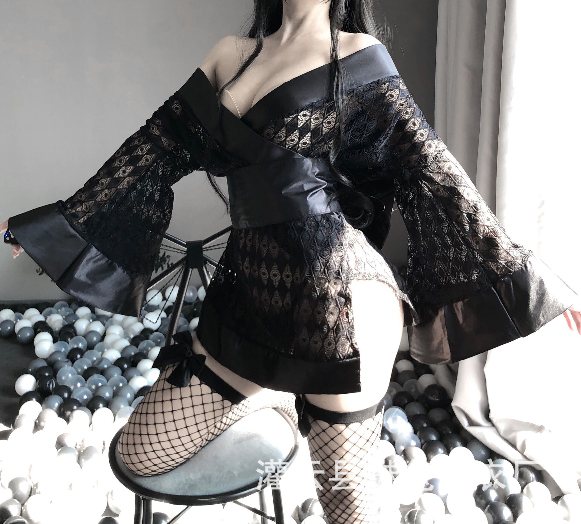 Charming rabbit new sexy underwear dark Japanese kimono sexy bathrobe placket robe a generation of 2172