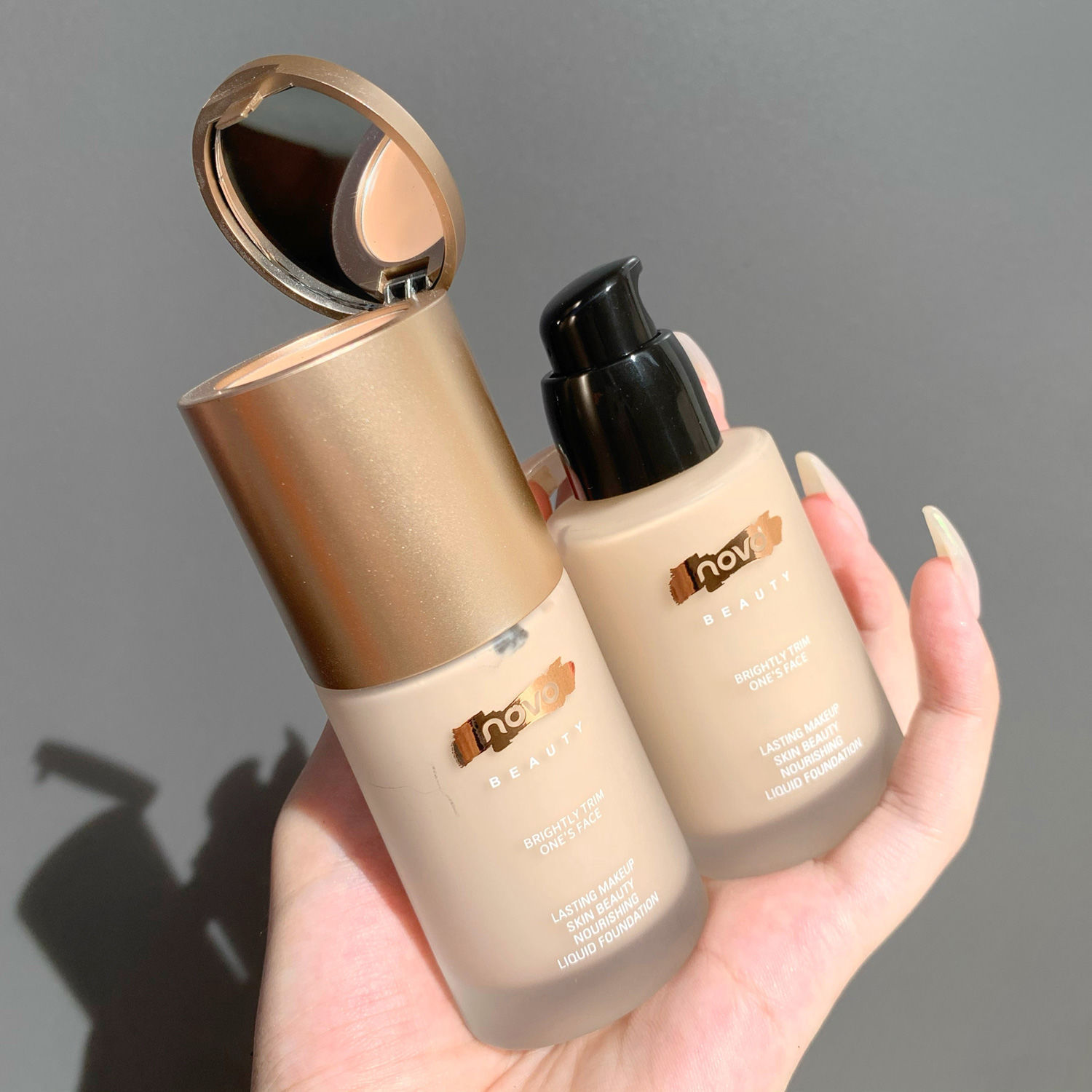 [Foundation + Concealer] NOVO concealer liquid foundation Net red with concealer foundation stick oil control sweat-proof waterproof