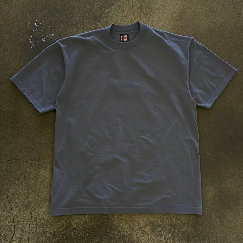Make Money and Do Charity! 260g Heavyweight Pure Cotton! American-Style Trendy Brand Solid Color Couple Short-Sleeve T-Shirt for Men and Women as a Base Layer Foto QC de TAOBAO na Qualit.ly
