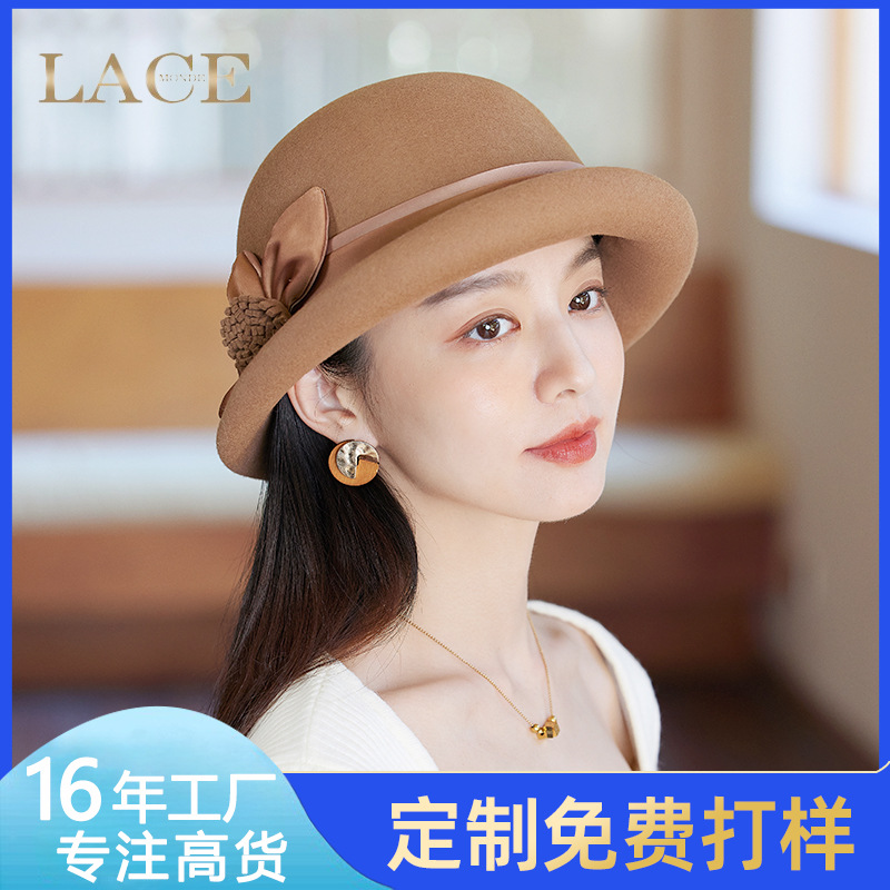 Wool hat winter women's fashion women's fisherman hat beret women's big head circumference spring and autumn foreign style basin cap wholesale