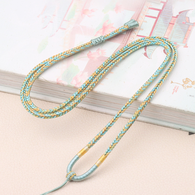 Duan dyed eight-strand lanyard handmade winding pendant rope diy tie gold jade pendant pendant necklace rope
