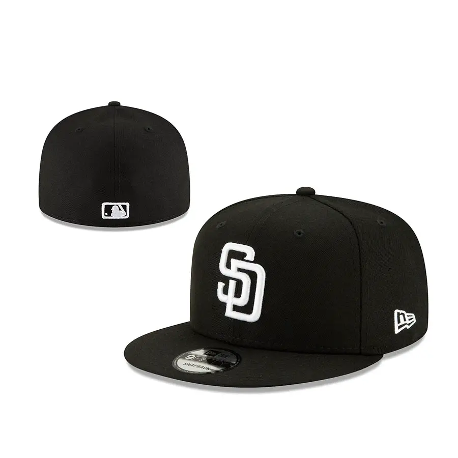 San Diego Padres Simple Size Cap Closed Cap Baseball Cap Sun Protection Visor Embroidered Cap