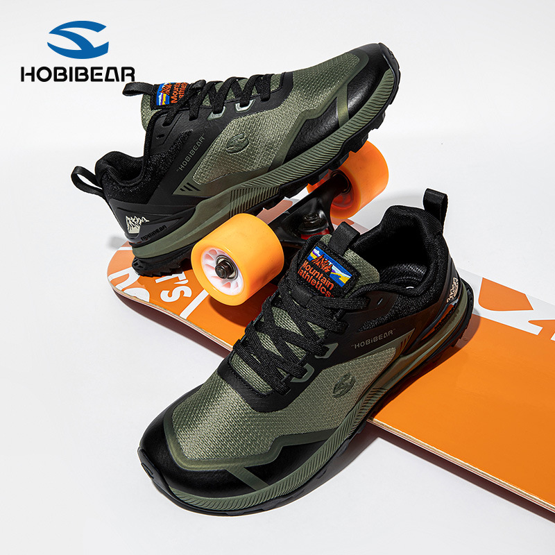 Hobibear Cross-Border Men's Shoes, Sports Shoes, Spring & Fall Casual Shoes, Black Adult Running Shoes, Drop Shipping