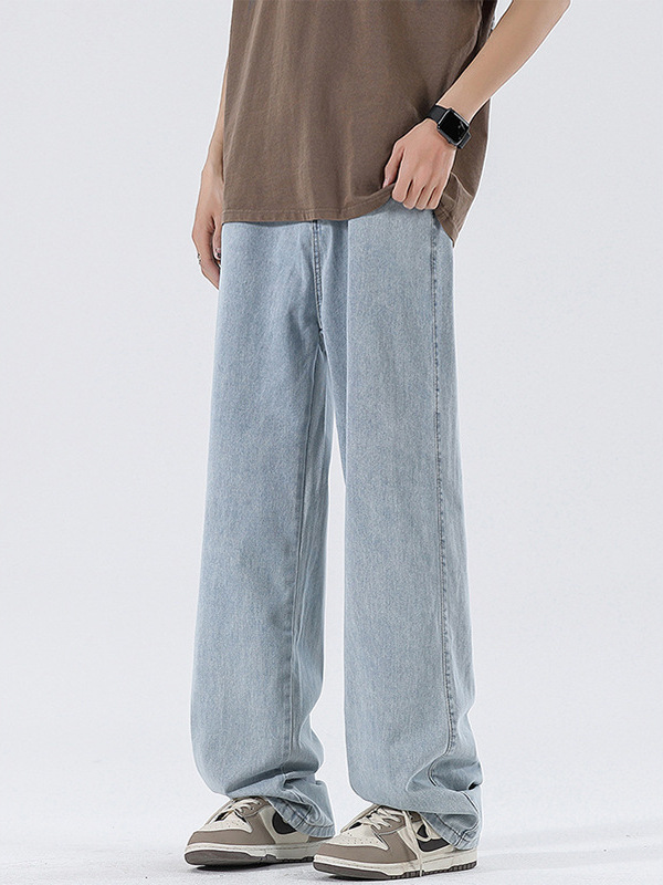 Mingge | Hong Kong Style Tide Brand Basic All-match Jeans Men's 2025 Spring New Loose Casual Straight Pants