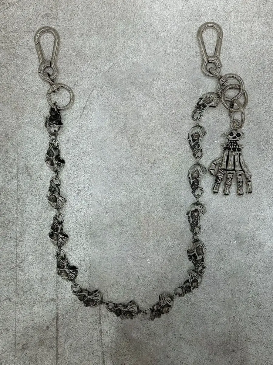 "Rabbit. B" Niche style Retro Skull Pants Chain Denim Waist Chain hip hop Men's and Women's Bag Hanging Chain