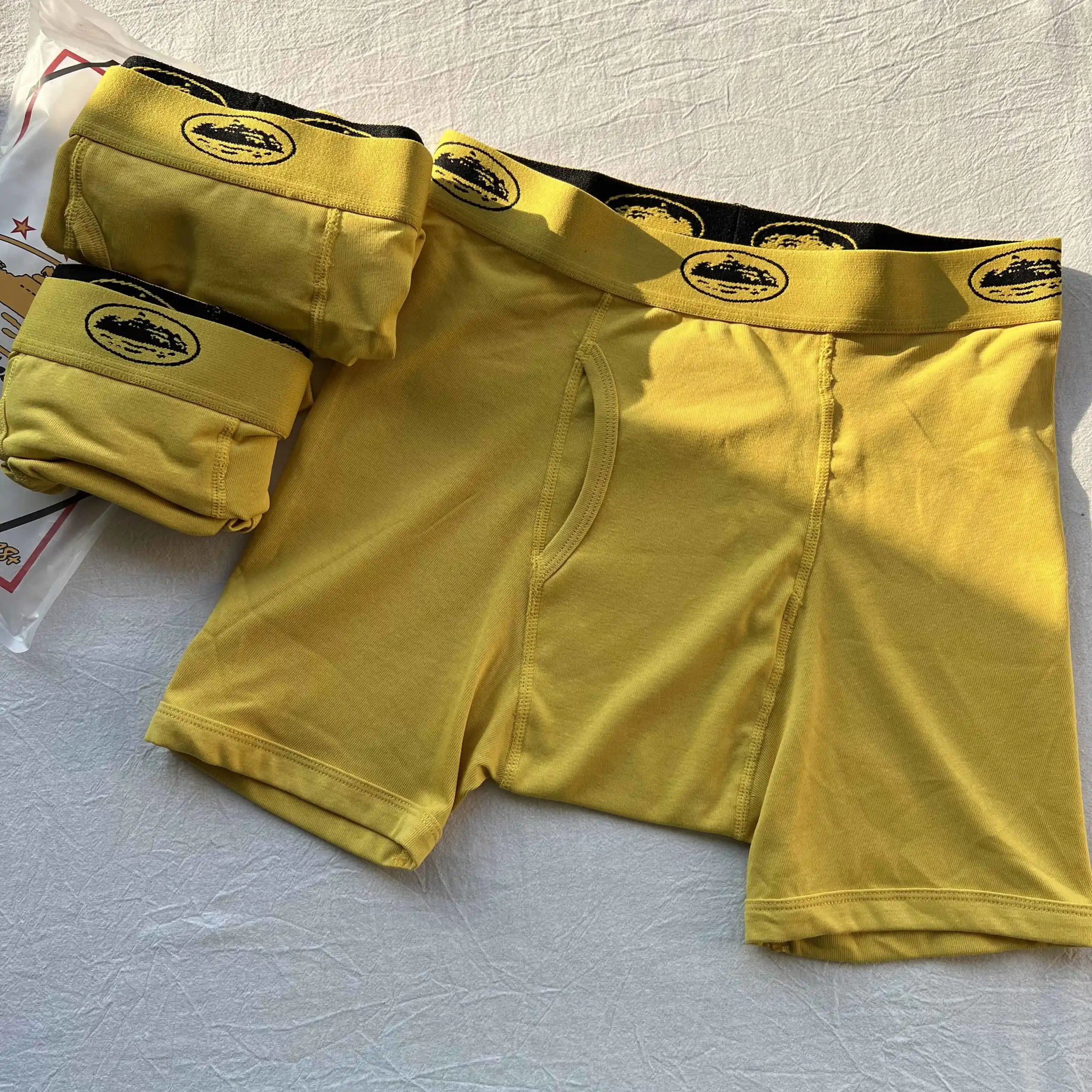 BOXER 3pacs logo cruise yellow underwear photo QC de WEIDIAN sur Qualit.ly