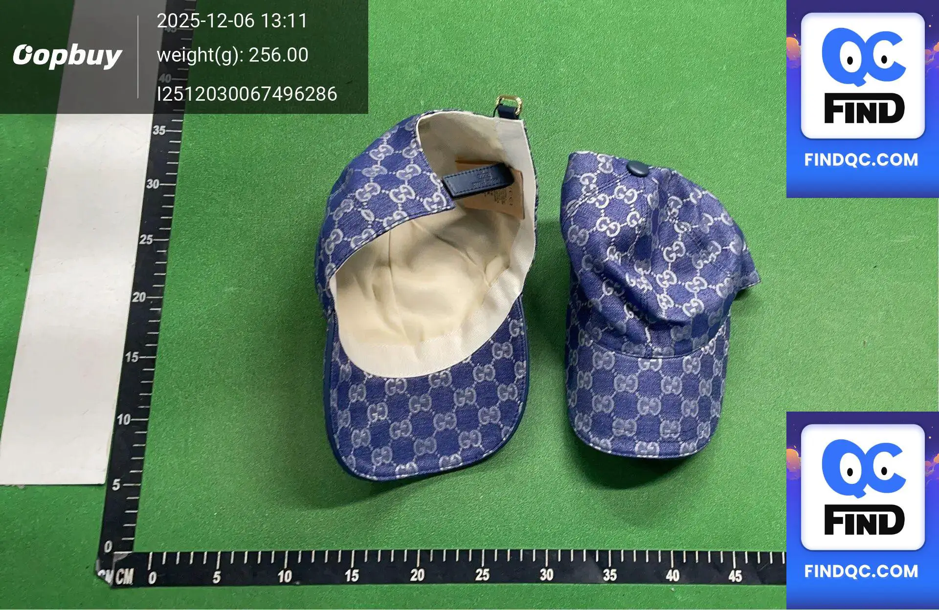 Gucci GG Canvas Baseball Cap Blue