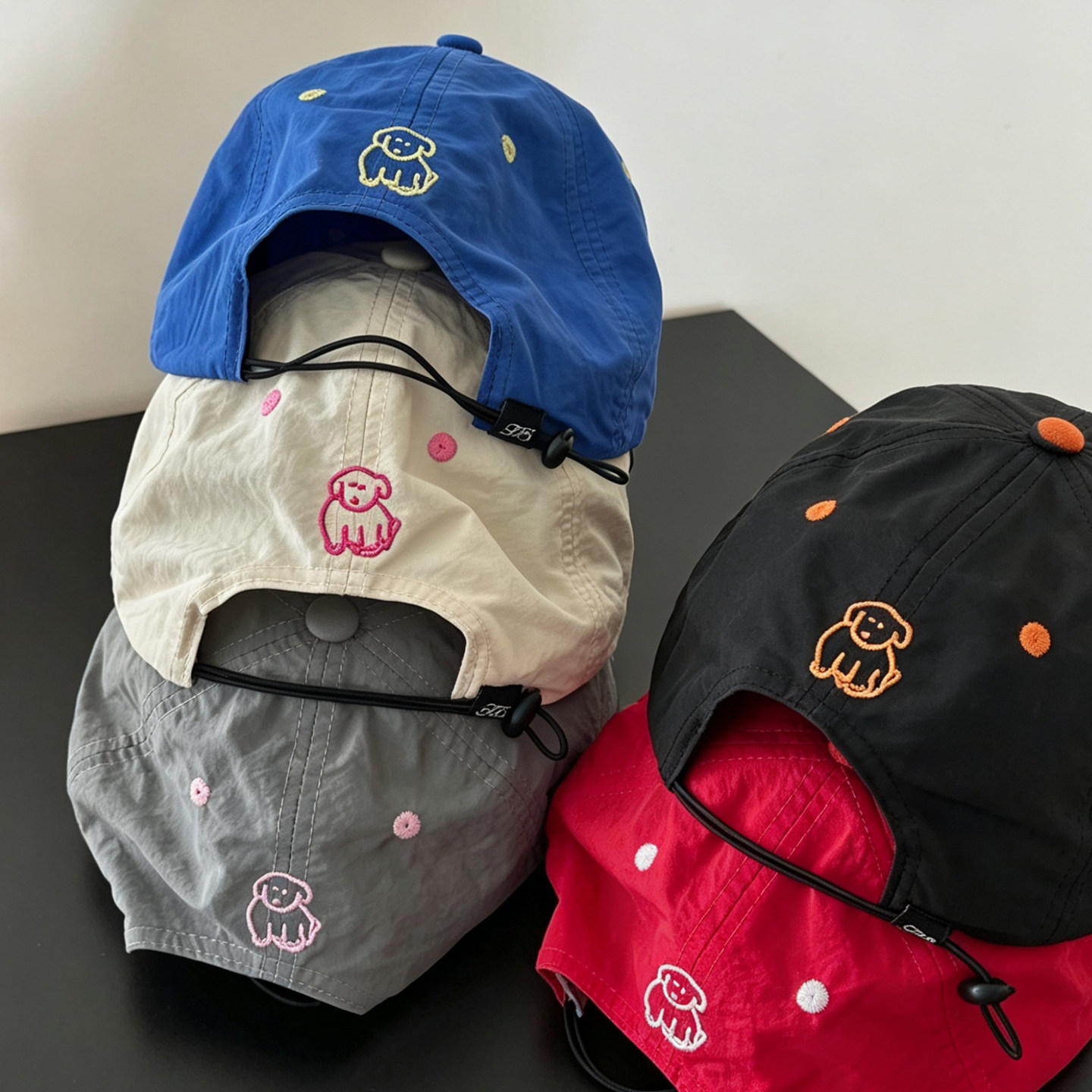 Exported to Japan, Soft-Top Quick-Dry Embroidered Dog Baseball Cap, Large Head Circumference, Outdoor Mountain Style, Wide Brim, Large Size