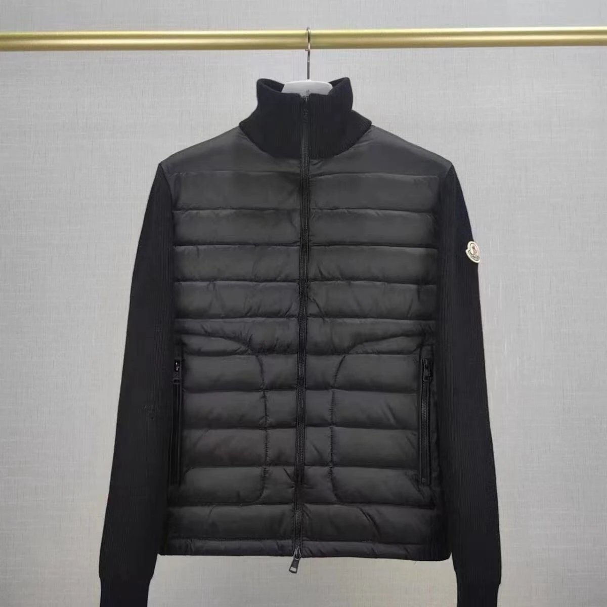 Moncler knit puffer jacket