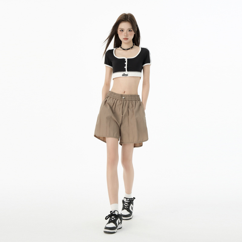 Casual Shorts for Women, Slim-Fit Hot Pants, Quick-Dry Sports Shorts for Women, Summer Loose A-Line Sweatpants