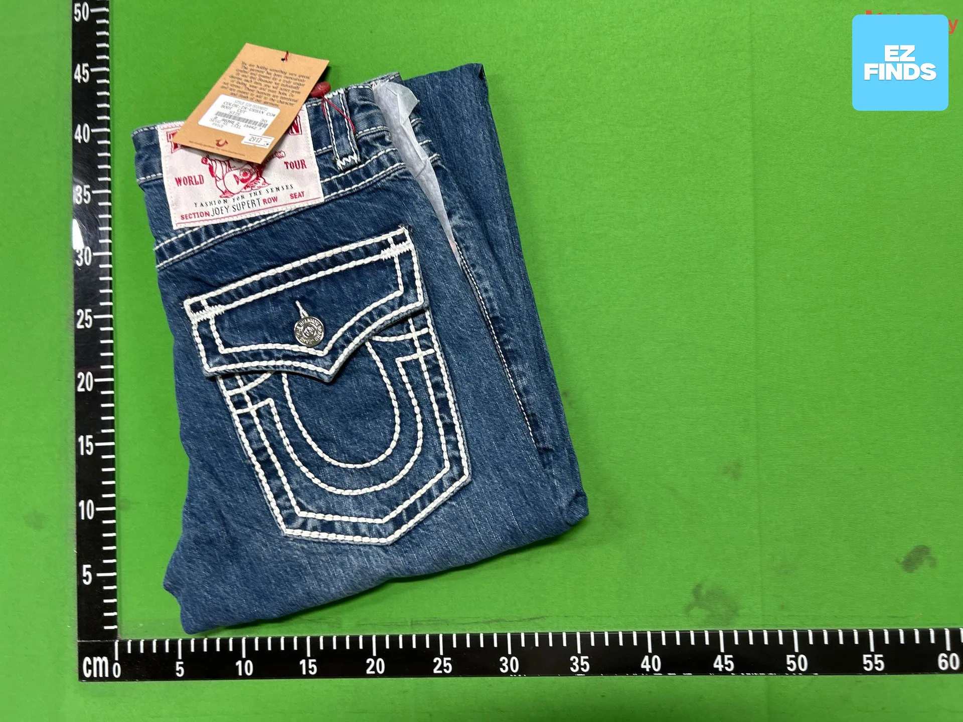 European and American Trendy Brand Religious-Themed Men's Jeans with Large Buddha Embroidery, Genuine Plus-Size High Street Retro Straight-Leg Casual Pants QC