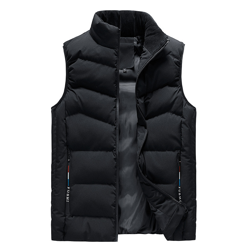 Men's down Cotton Vest for Autumn and Winter, New Large Size Sleeveless Cotton Jacket Trendy Top Vest Coat