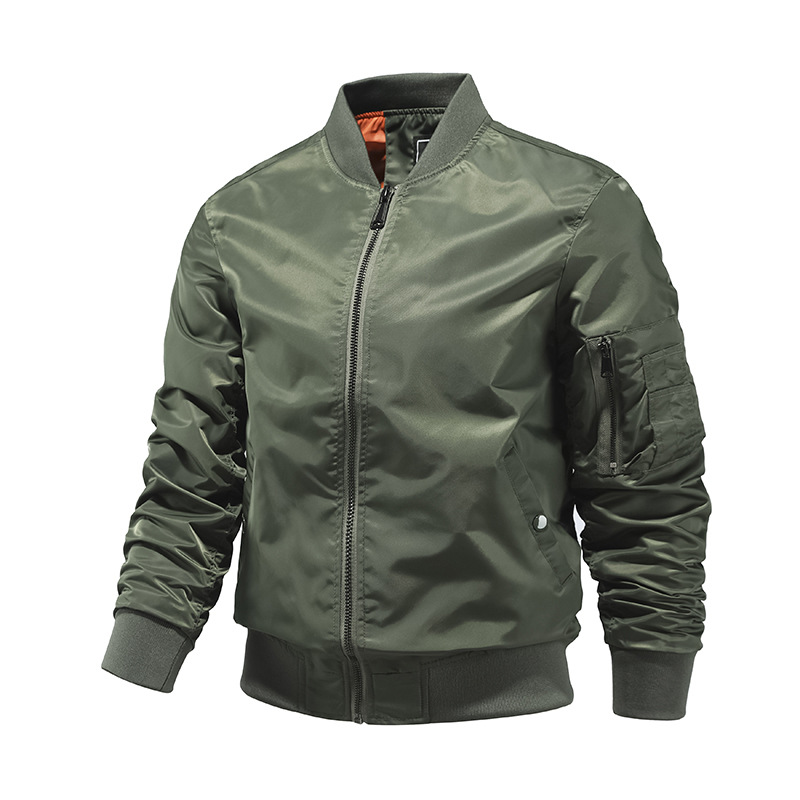 [Thin/plus Cotton] 2021 autumn and winter New Air Force ma1 aviator jacket men's baseball uniform large size work coat