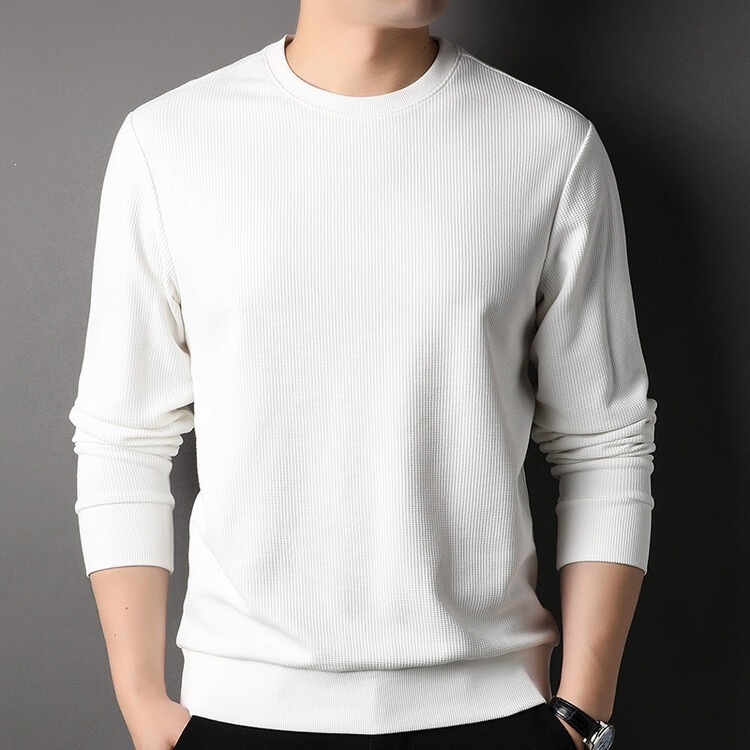 New Autumn and Winter Round Neck Long-Sleeved Casual Sweatshirts for Young and Middle-Aged Men, Loose Casual T-Shirt Tops