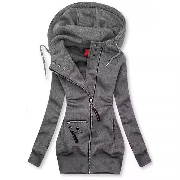 2023 Cross-Border New Product Amazon Independent Station Autumn and Winter Spliced Drawstring Hooded Slim Jacket Sweatshirt QC-foto från 1688 på Qualit.ly